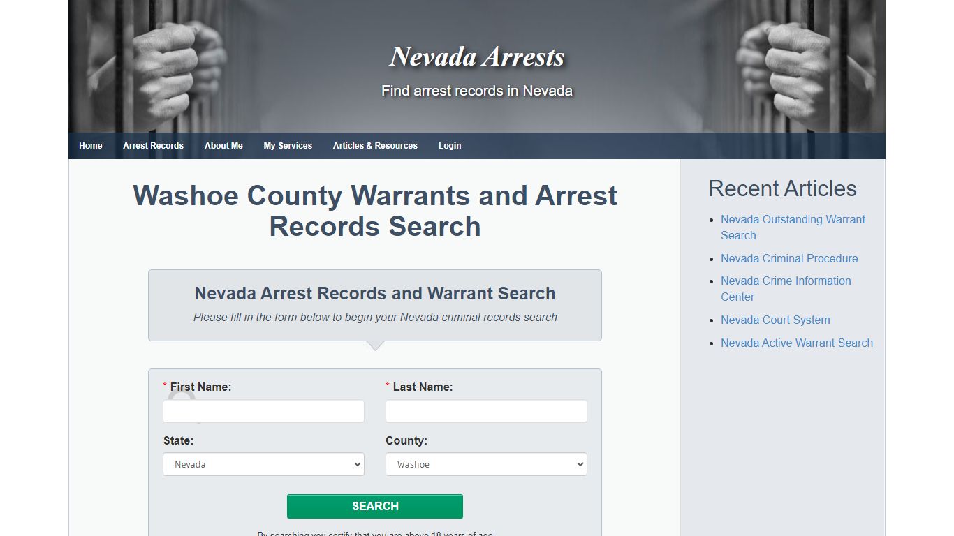Washoe County Warrants and Arrest Records Search - Nevada ...
